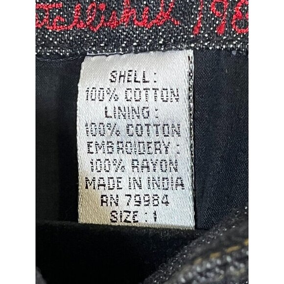 Chicos Denim Jacket M Gray Striped Embroidery Western Aztec Boho Retro 80s Chic - Picture 14 of 16